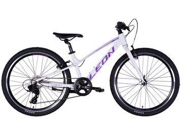 Велосипед AL 24" Leon JUNIOR Vbr CS рама-12" белый с сиреневым 2025 OPS-LN-24-105 фото