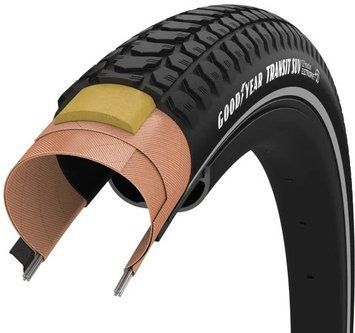 Покрышка 700x45 (45-622) GoodYear Transit SUV S3:Protection, Wire, Black + reflective strips, 60tpi TIR-03-50 фото