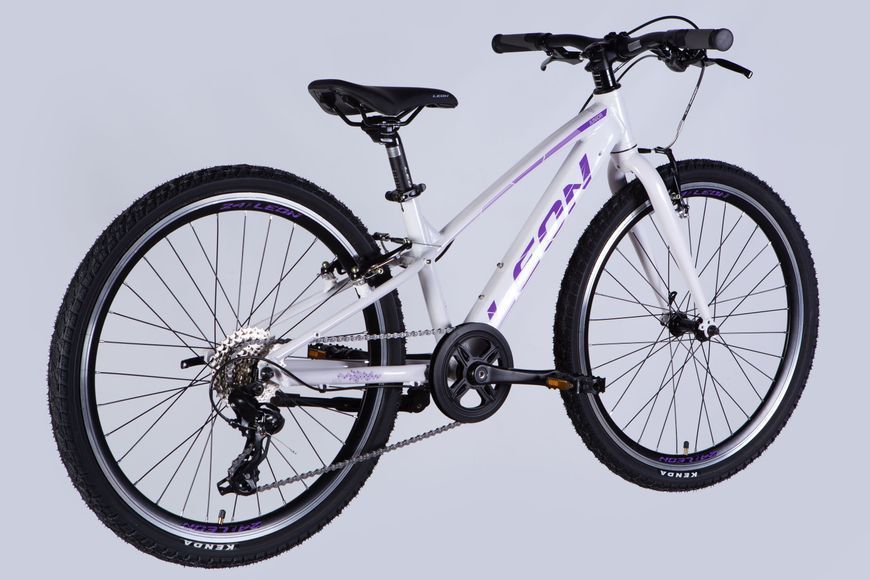 Велосипед AL 24" Leon JUNIOR Vbr CS рама-12" білий з бузковим 2025 OPS-LN-24-105 фото
