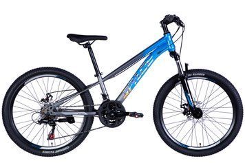Велосипед ST 24" SPACE MARS DD FR рама-11" сине-серебристый 2025 OPS-SP-24-019 фото