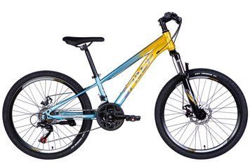Велосипед ST 24" SPACE MARS DD FR рама-11" золотисто-голубой 2025 OPS-SP-24-021 фото