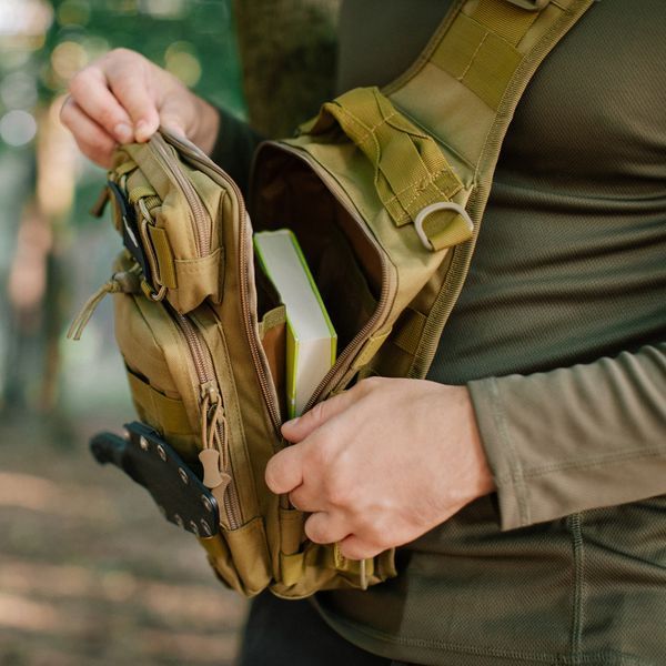 Сумка через плече Tribe Sling Pack коричневий T-IE-0003-coyote фото