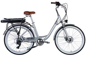 Велосипед з електроприводом 26" AL Dorozhnik eRUBY DD FR рама-17" 36B 17.5А*г 500Вт світло-сірий YS 2425 2025 ELB-D-26-246 фото