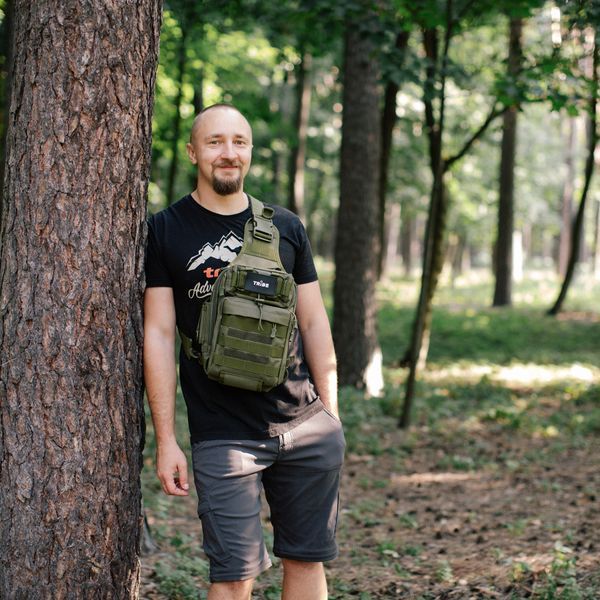 Сумка через плече Tribe Sling Pack олива T-IE-0003-olive фото