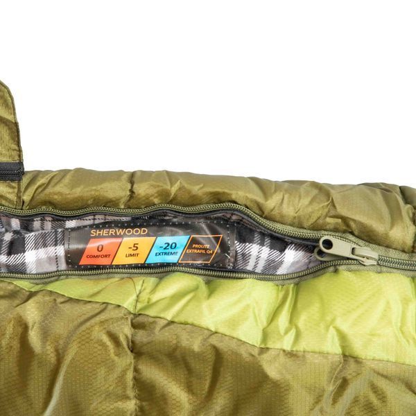 Спальний мішок Tramp Sherwood Long Left темно-оливковий/сірий UTRS-054L-L фото