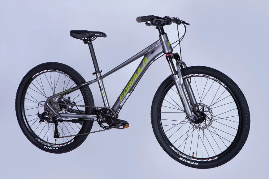 Велосипед AL 24" Formula ZEPHYR 3.0 DD CS рама-12" сірий з зеленим 2026 OPS-FR-24-447 фото