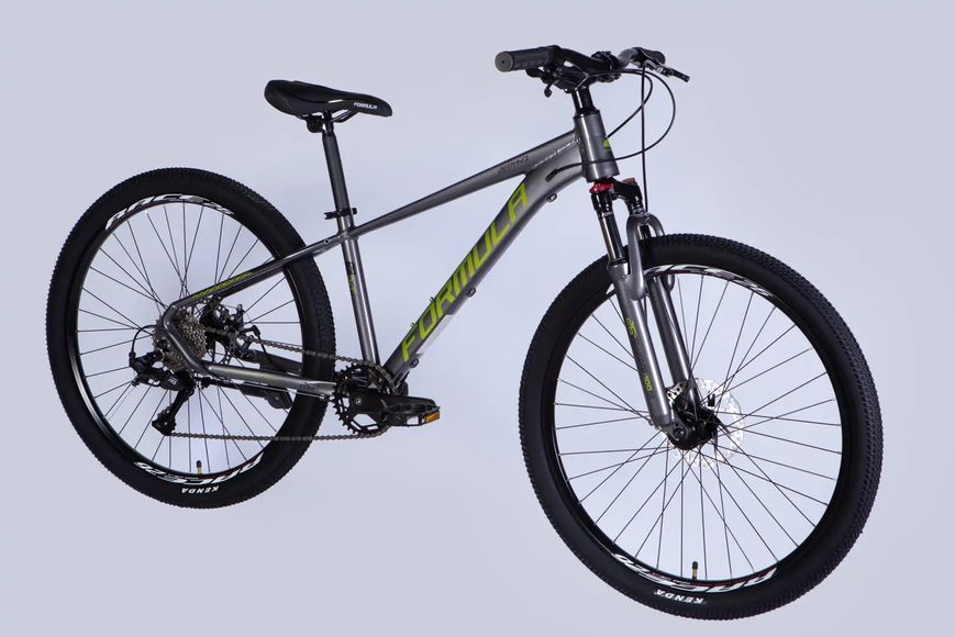 Велосипед AL 26" Formula ZEPHYR 3.0 DD CS рама-14" серый с зеленым 2026 OPS-FR-26-814 фото