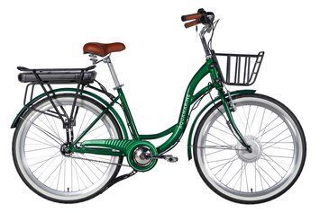 Велосипед с электроприводом 26" ST Dorozhnik eAQUAMARINE BH рама-17" 36B 13А*г 500Вт зеленый YS 902 с корзиной 2026 ELB-D-26-317 фото