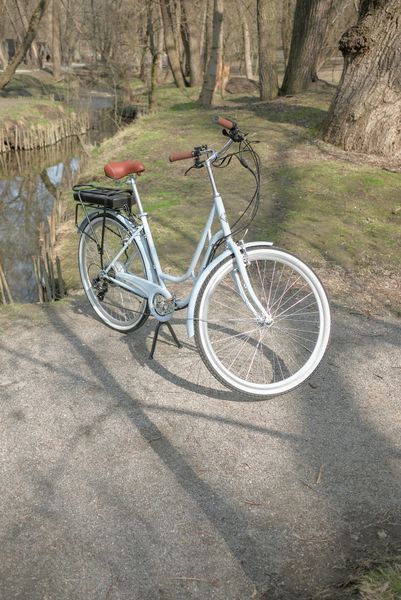 Велосипед с электроприводом 28" ST Dorozhnik eRETRO Vbr FR рама-19" 36B 12.5А*г 500Вт светло-голубой PANTONE 5435 C 2025 ELB-D-28-075 фото
