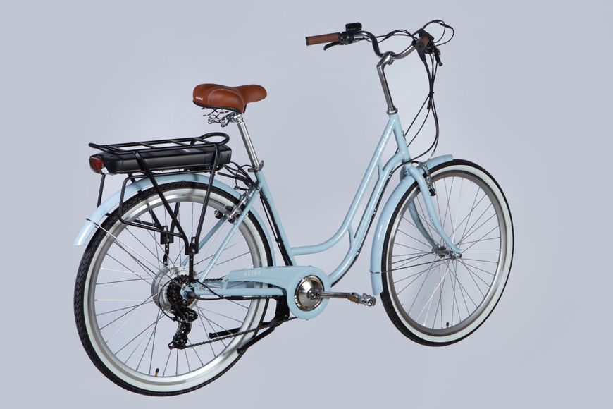 Велосипед с электроприводом 28" ST Dorozhnik eRETRO Vbr FR рама-19" 36B 12.5А*г 500Вт светло-голубой PANTONE 5435 C 2025 ELB-D-28-075 фото