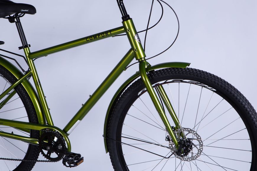 Велосипед ST 28" Dorozhnik COMFORT MALE DD FR рама-20" болотно-зеленый 2025 OPS-D-28-475 фото