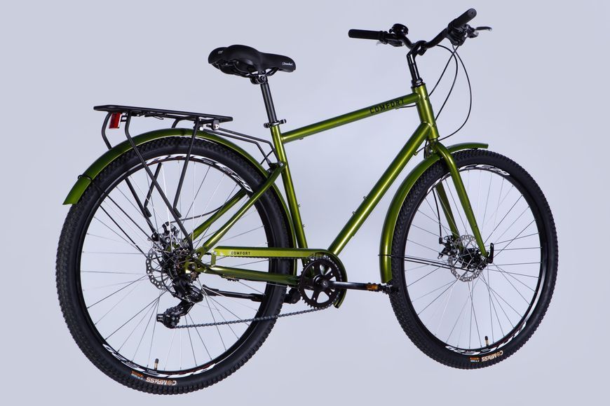 Велосипед ST 28" Dorozhnik COMFORT MALE DD FR рама-20" болотно-зеленый 2025 OPS-D-28-475 фото