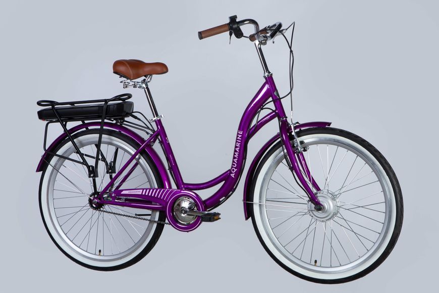 Велосипед с электроприводом 26" ST Dorozhnik eAQUAMARINE BH рама-17" 36B 12.5А*г 350Вт сиреневый YS 9019 2025 ELB-D-26-255 фото