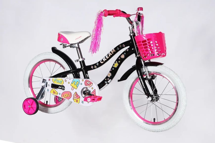 Велосипед AL 16" Formula Kid CREAM BH рама-8,5" черный с розовым 2026 OPS-FRK-16-248 фото