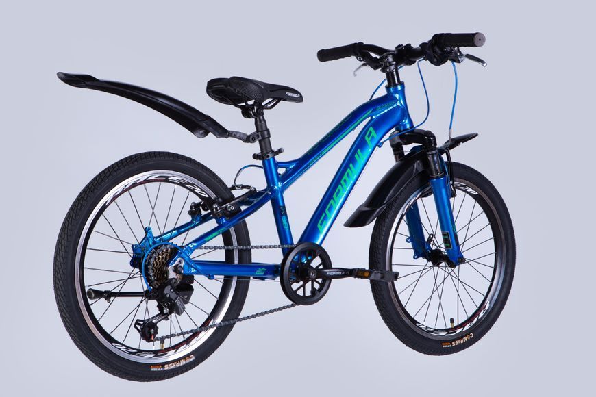 Велосипед AL 20" Formula BLACKWOOD Vbr FR рама-11" синьо-зелений 2025 OPS-FR-20-102 фото