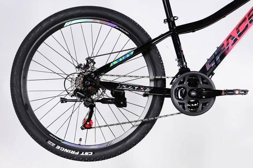 Велосипед ST 26" SPACE AURORA DD FR рама-13" розово-черный 2026 OPS-SP-26-094 фото