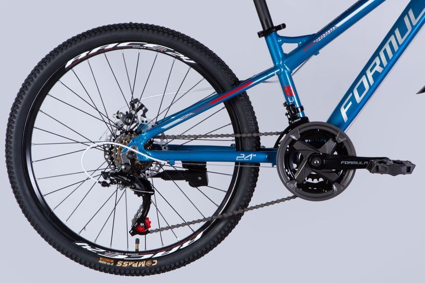 Велосипед AL 24" Formula BLACKWOOD 1.0 DD FR рама-12,5" синьо-сріблястий 2025 OPS-FR-24-423 фото