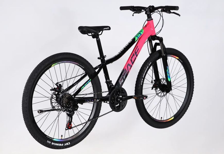 Велосипед ST 26" SPACE AURORA DD FR рама-13" розово-черный 2026 OPS-SP-26-094 фото