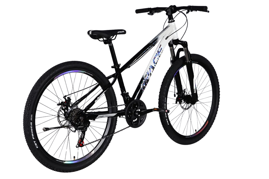 Велосипед ST 26" SPACE MARS DD FR рама-13" чорний з білим 2026 OPS-SP-26-078 фото