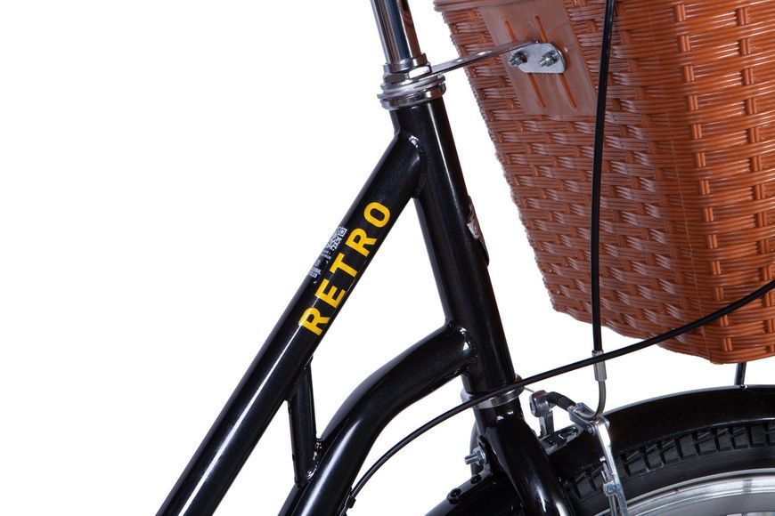 Велосипед ST 28" Dorozhnik RETRO PH рама-19" помаранчевий 2024 крила, крило пер., крило зад., підніжка, дзвоник, корзина OPS-D-28-384 фото