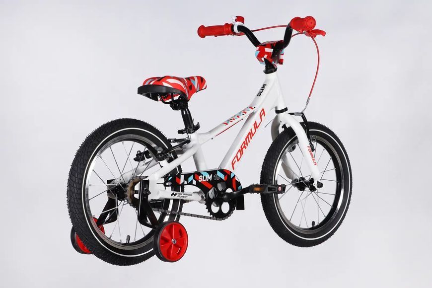 Велосипед AL 16" Formula Kid SLIM Vbr FR рама-8,5" білий з червоним 2026 OPS-FRK-16-252 фото