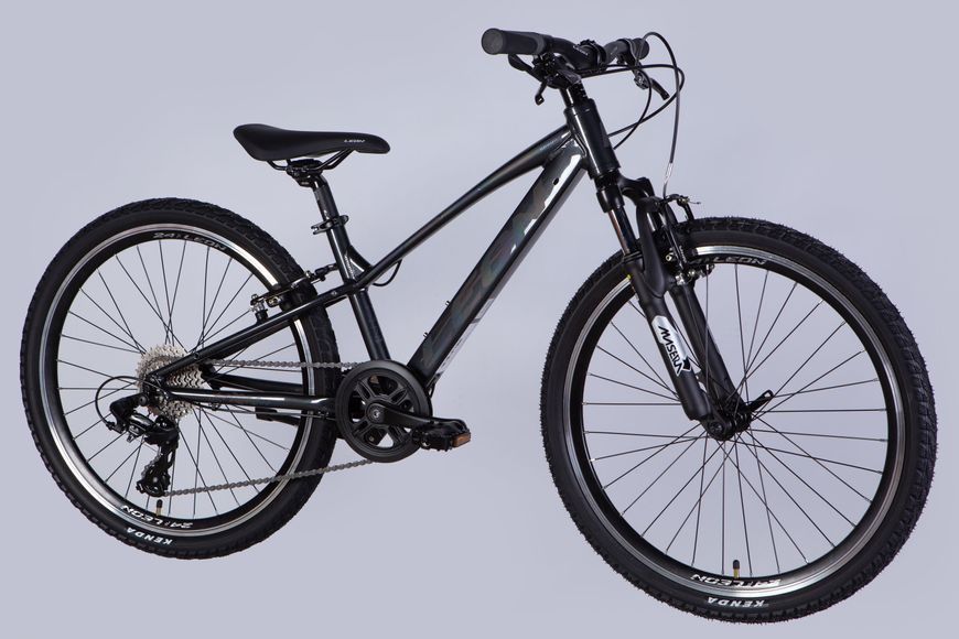 Велосипед AL 24" Leon JUNIOR AM Vbr CS рама-12" черный 2025 OPS-LN-24-112 фото