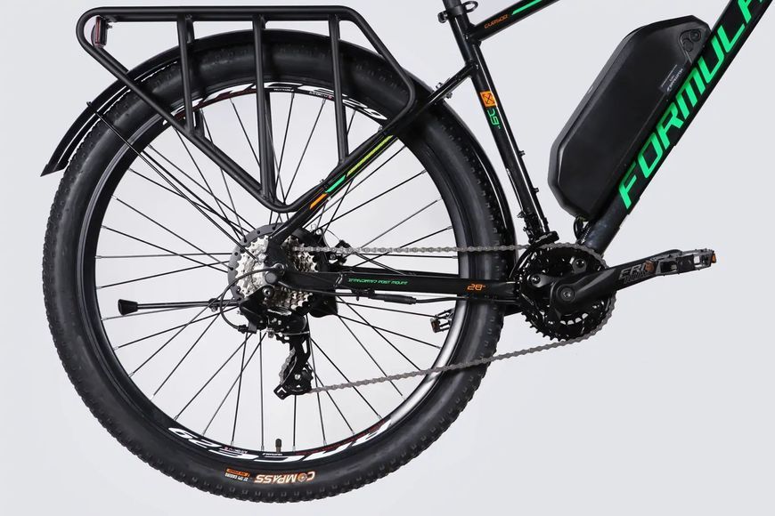 Велосипед с электроприводом 29" AL Formula eCURSOR MAN DD CS рама-19" 48B 13А*ч 500Вт черно-зеленый 2026 ELB-FR-29-242 фото