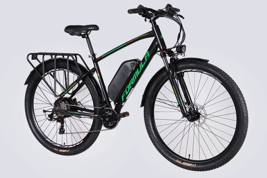 Велосипед с электроприводом 29" AL Formula eCURSOR MAN DD CS рама-19" 48B 13А*ч 500Вт черно-зеленый 2026 ELB-FR-29-242 фото