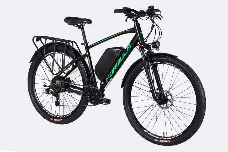 Велосипед с электроприводом 29" AL Formula eCURSOR MAN DD CS рама-19" 48B 17.5А*ч 500Вт черно-зеленый 2026 ELB-FR-29-244 фото