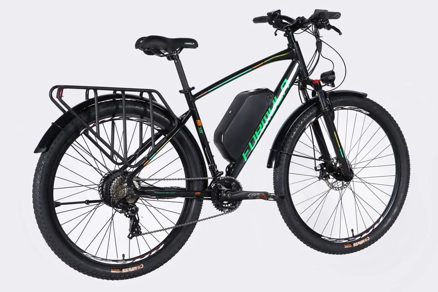 Велосипед с электроприводом 29" AL Formula eCURSOR MAN DD CS рама-19" 48B 17.5А*ч 500Вт черно-зеленый 2026 ELB-FR-29-244 фото