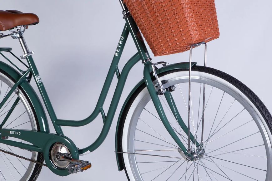 Велосипед ST 28" Dorozhnik RETRO Velosteel рама-19" зелено-серый 2026 OPS-D-28-545 фото