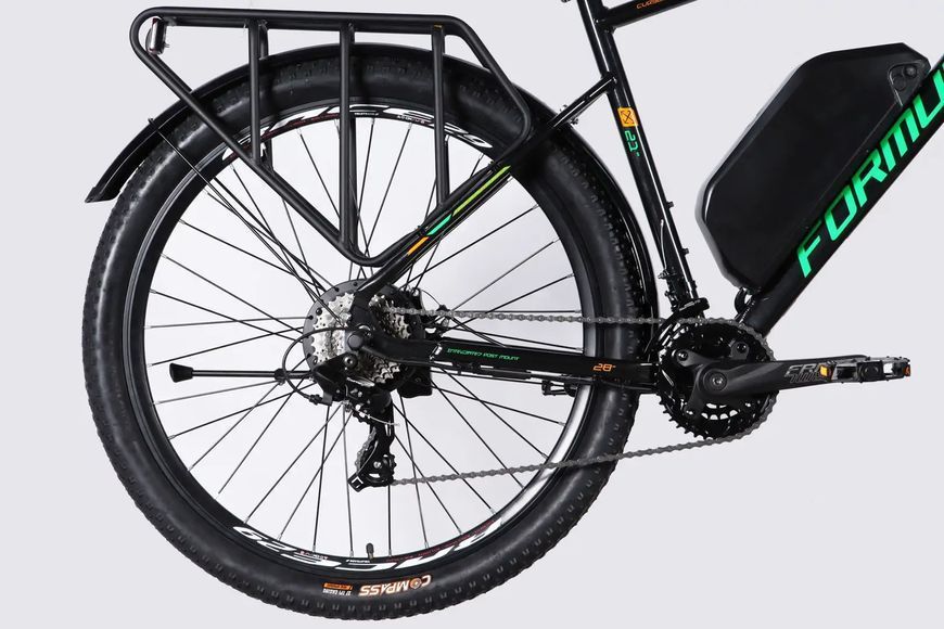 Велосипед с электроприводом 29" AL Formula eCURSOR MAN DD CS рама-21" 48B 17.5А*ч 500Вт черно-зеленый 2026 ELB-FR-29-248 фото