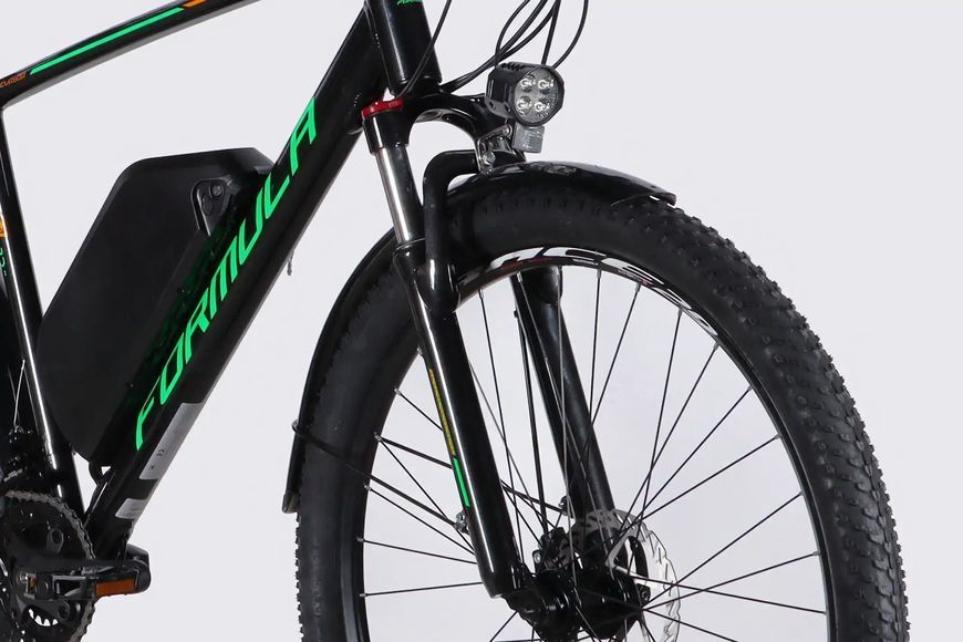 Велосипед с электроприводом 29" AL Formula eCURSOR MAN DD CS рама-21" 48B 17.5А*ч 500Вт черно-зеленый 2026 ELB-FR-29-248 фото