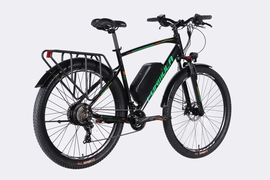 Велосипед с электроприводом 29" AL Formula eCURSOR MAN DD CS рама-21" 48B 17.5А*ч 500Вт черно-зеленый 2026 ELB-FR-29-248 фото