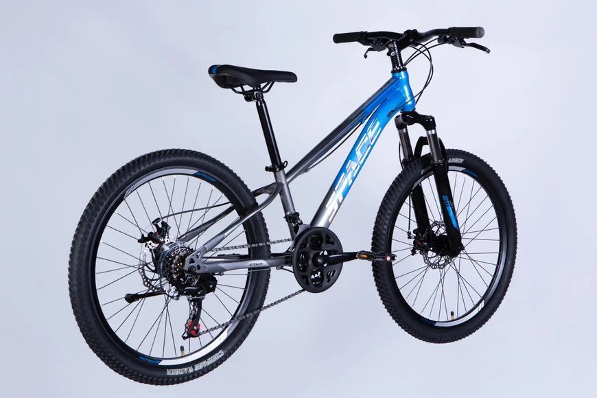 Велосипед ST 24" SPACE MARS DD FR рама-11" синьо-сірий 2026 OPS-SP-24-061 фото