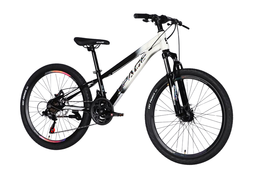 Велосипед ST 24" SPACE MARS DD FR рама-11" чорний з білим 2026 OPS-SP-24-059 фото