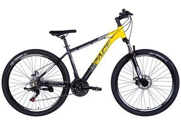 Велосипед AL 27.5" SPACE PHAETON DD FR рама-17" сіро-жовтий 2026 OPS-SP-27.5-084 фото