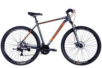 Велосипед AL 29" Discovery BASTION DD CS рама-21" серо-оранжевый 2025 OPS-DIS-29-208 фото