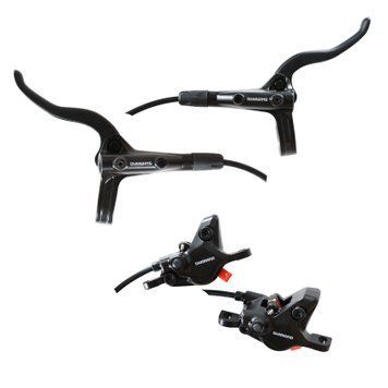Тормоз дисковый гидравл. без роторов F900мм R1500мм SHIMANO MT410 DISC-079 фото