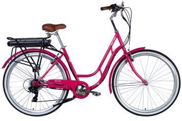 Велосипед с электроприводом 28" ST Dorozhnik RETRO DD FR рама-19" 36В 12.5А*ч 250Вт розовый YS 7452 2025 ELB-D-28-090 фото