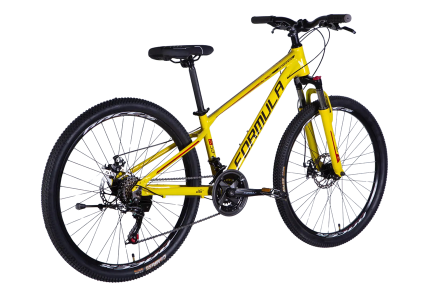 Велосипед AL 26" Formula MOTION DD FR рама-13" жовтий з чорним 2026 OPS-FR-26-811 фото