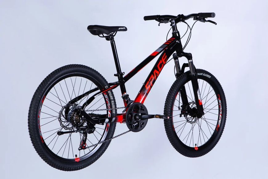 Велосипед AL 24" SPACE MERCURY DD FR рама-11" чорно-червоний 2026 OPS-SP-24-065 фото