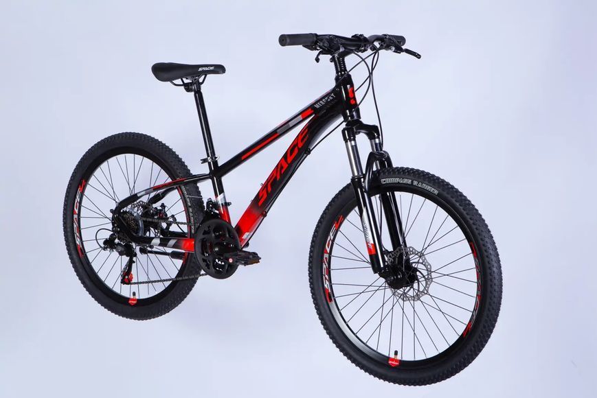 Велосипед AL 24" SPACE MERCURY DD FR рама-11" чорно-червоний 2026 OPS-SP-24-065 фото